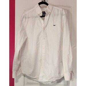 VINEYARD VINES Mens L White Whale Button Down Oxford Shirt Embroidered Logo